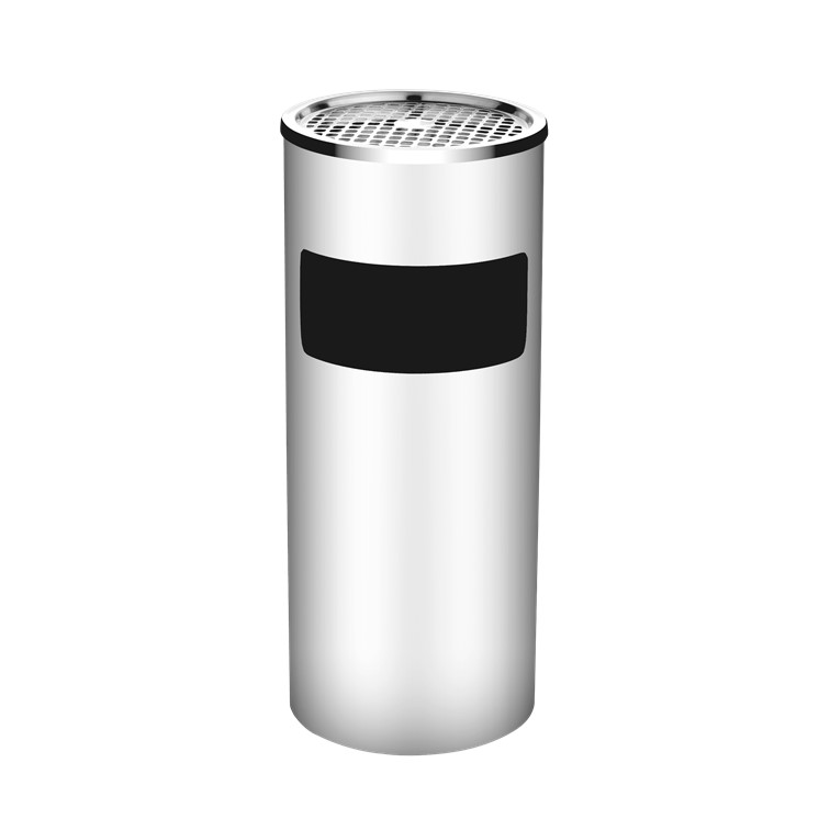 SS108 Stainless Steel Bin Round C/W Ashtray Top Top Bins