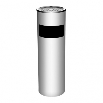 SS109 Stainless Steel Bin Round C/W Ashtray Top