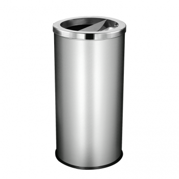 SS107-OA Stainless Steel Bin Round C/W Open & Ashtray Top