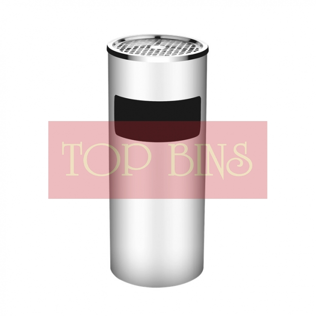 SS108 Stainless Steel Bin Round C/W Ashtray Top