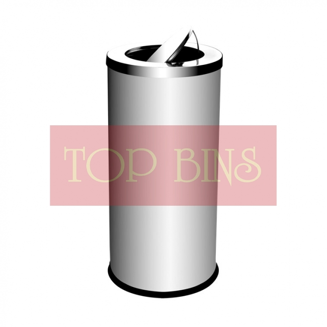 SS106 Stainless Steel Bin Round C/W Flip Top