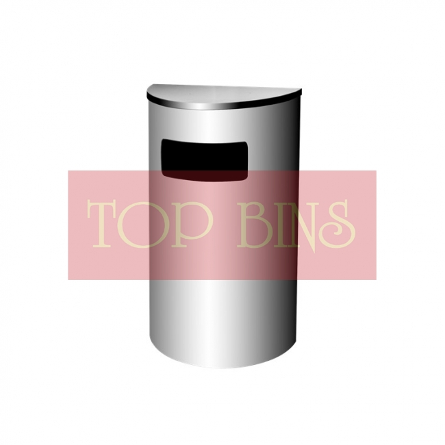 SS104 Stainless Steel Bin Semi Round C/W Flat Top