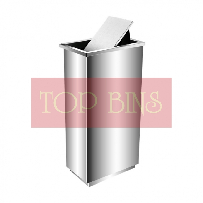 SS102 Stainless Steel Bin Rectangular C/W Flip Top