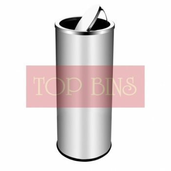 SS126-H Stainless Steel Bin Round C/W Flip Top