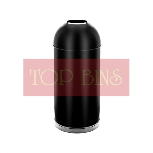SS401 Bullet Bin - Black Powder Coated Bin Round C/W Open Top
