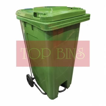 240L Mobile Garbage Bin 2-Wheel c/w Foot Pedal