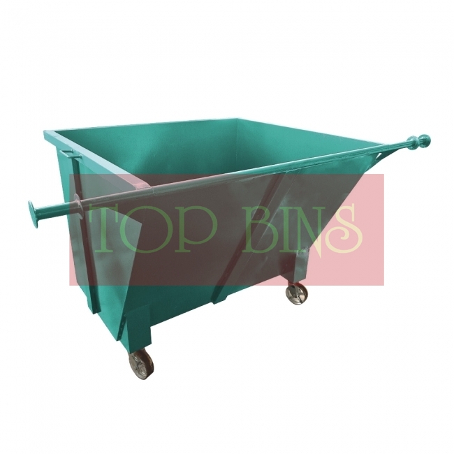 1100L Metal Leach Bin 4-Wheel