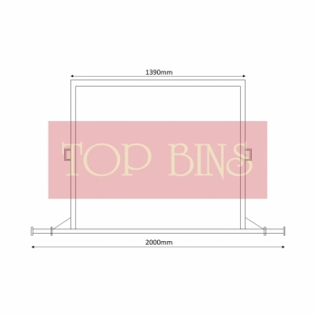 1100L Metal Leach Bin 4-Wheel