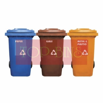 240L|M3| Recycle Mobile Garbage Bin 3-in-1