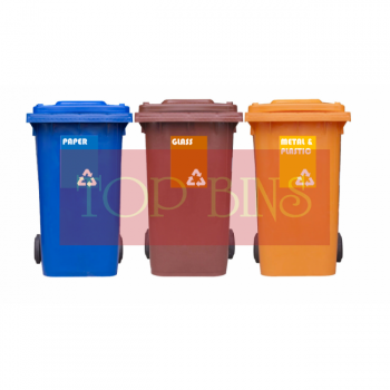 240L|M3| Recycle Mobile Garbage Bin 3-in-1