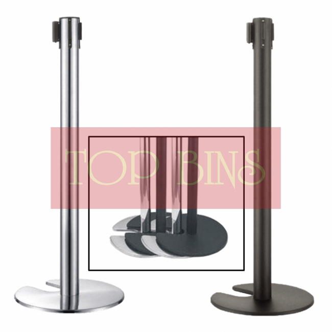 Q-Up Stand C/W Retractable Belt & Stackable Base