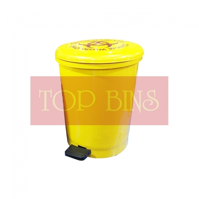 18L Clinical Waste Pedal Bin - Round