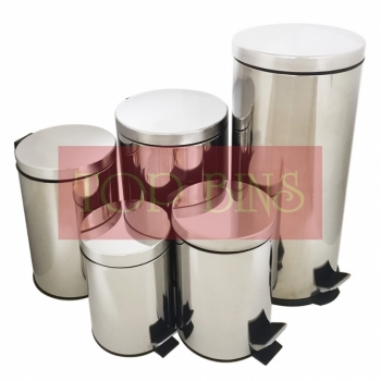 Stainless Steel Pedal Bin (Round) – 5L / 8L / 12L / 20L / 30L