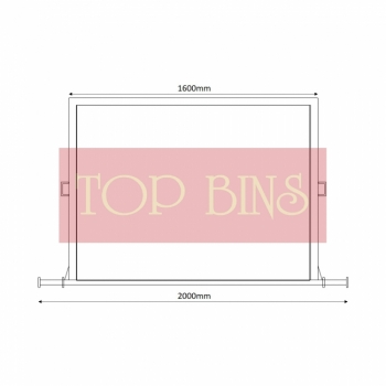 1500L Metal Leach Bin 4-Wheel