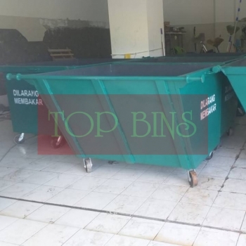 1500L Metal Leach Bin 4-Wheel