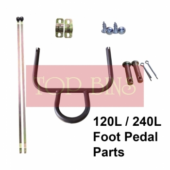 120L Mobile Garbage Bin 2-Wheel c/w Foot Pedal
