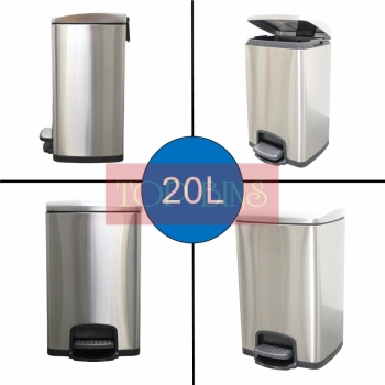 Stainless Steel Pedal Bin (Square) – 20L / 30L