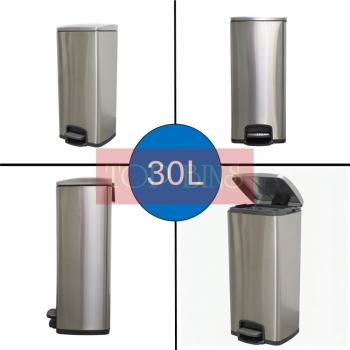 Stainless Steel Pedal Bin (Square) – 20L / 30L