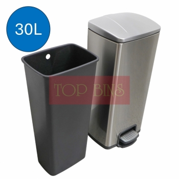 Stainless Steel Pedal Bin (Square) – 20L / 30L