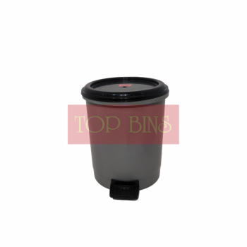 Plastic Round Pedal Bin – Grey | 10L