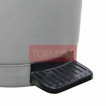 Plastic Round Pedal Bin – Grey | 10L