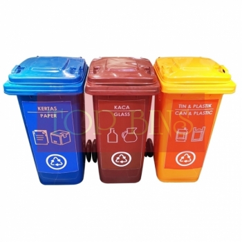 120L|CM3| Recycle Mobile Garbage Bin 3-in-1