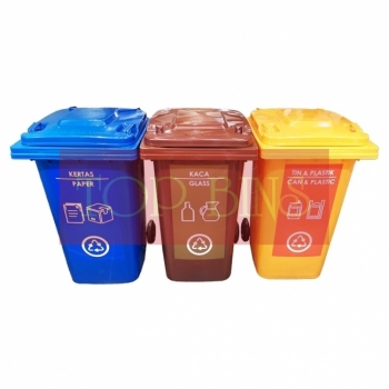 240L|CM3| Recycle Mobile Garbage Bin 3-in-1
