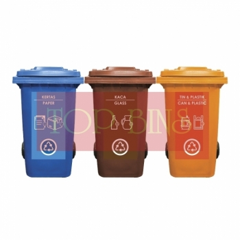 240L|CM3| Recycle Mobile Garbage Bin 3-in-1