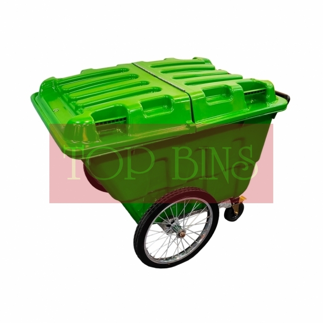 400L Mobile Garbage Trolley Bin 4-Wheel