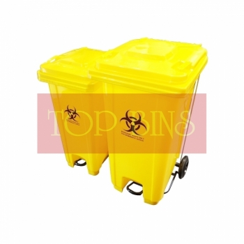120L / 240L Biohazard Mobile Garbage Bin 2-Wheel c/w Foot Pedal
