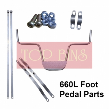 660L Mobile Garbage Bin 4-Wheel C/W Foot Pedal