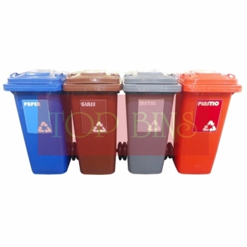 120L|M4| Recycle Mobile Garbage Bin 4-in-1