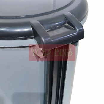 Plastic Round Pedal Bin – Grey (Plastic Rod) | 18L