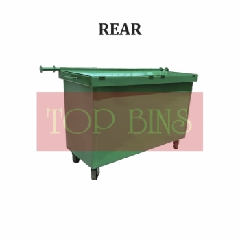 Metal Leach Bin 4-Wheel 660L c/w Cover (Ipoh Only)