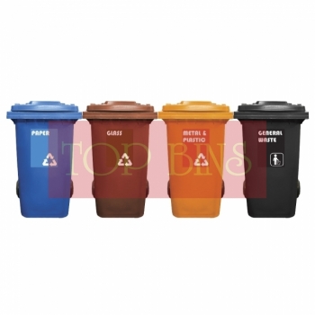 240L|M4W| Recycle Mobile Garbage Bin 4-in-1W