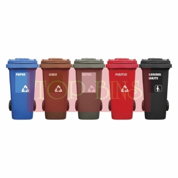120L|M5W| Recycle Mobile Garbage Bin 5-in-1W