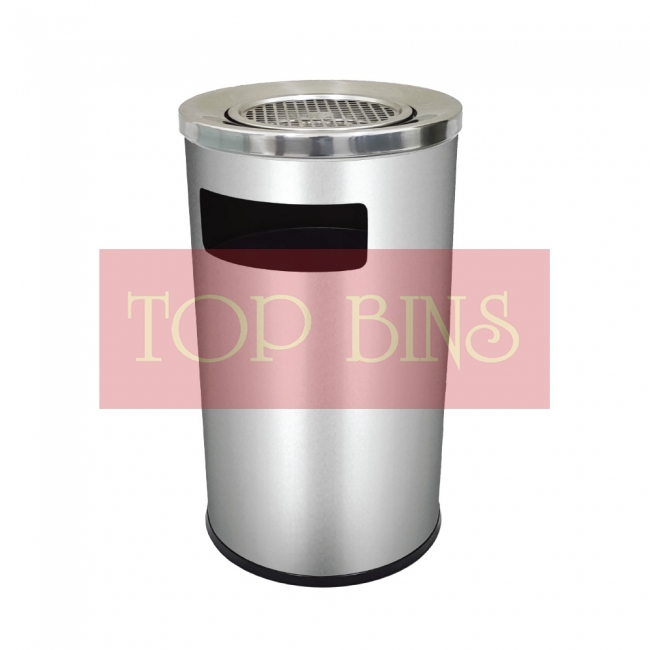 SS107-AT Stainless Steel Bin Round C/W Ashtray Top