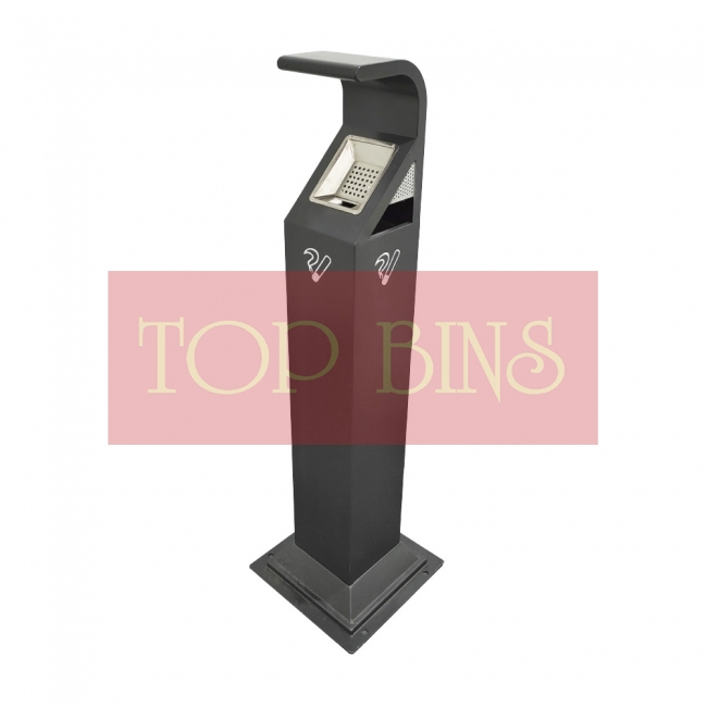 AT042 Powder Coated Ashtray Stand Square (Awning)