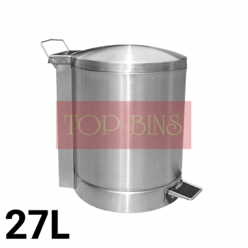 Premium Stainless Steel Pedal Bin (Round) c/w Dome Lid – 20L / 27L / 40L / 54L