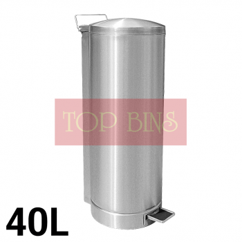 Premium Stainless Steel Pedal Bin (Round) c/w Dome Lid – 20L / 27L / 40L / 54L