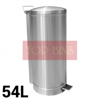 Premium Stainless Steel Pedal Bin (Round) c/w Dome Lid – 20L / 27L / 40L / 54L