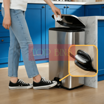 Stainless Steel Pedal Bin (Rectangular) – 50L