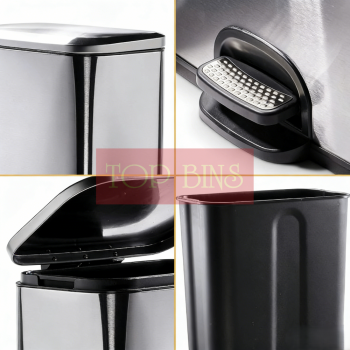 Stainless Steel Pedal Bin (Rectangular) – 50L