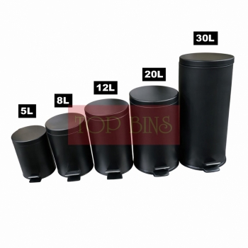 Powder Coated Pedal Bin (Round) – 5L / 8L / 12L / 20L / 30L