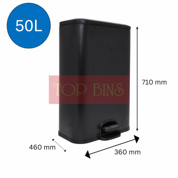 Powder Coated Pedal Bin (Rectangular) – 50L