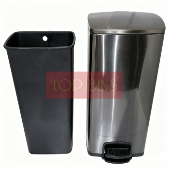 Black Dyed Stainless Steel Pedal Bin (Square) – 20L / 30L