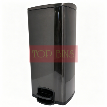 Black Dyed Stainless Steel Pedal Bin (Square) – 20L / 30L