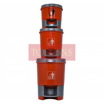 Plastic Round Pedal Bin - 15L / 30L / 45L | Red / Blue / Yellow / Green