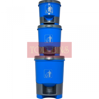Plastic Round Pedal Bin - 15L / 30L / 45L | Red / Blue / Yellow / Green