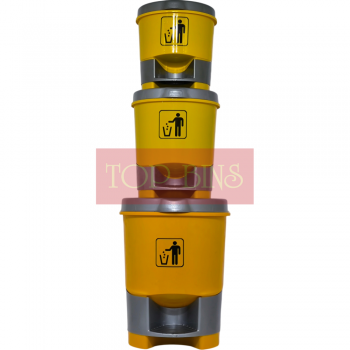 Plastic Round Pedal Bin - 15L / 30L / 45L | Red / Blue / Yellow / Green